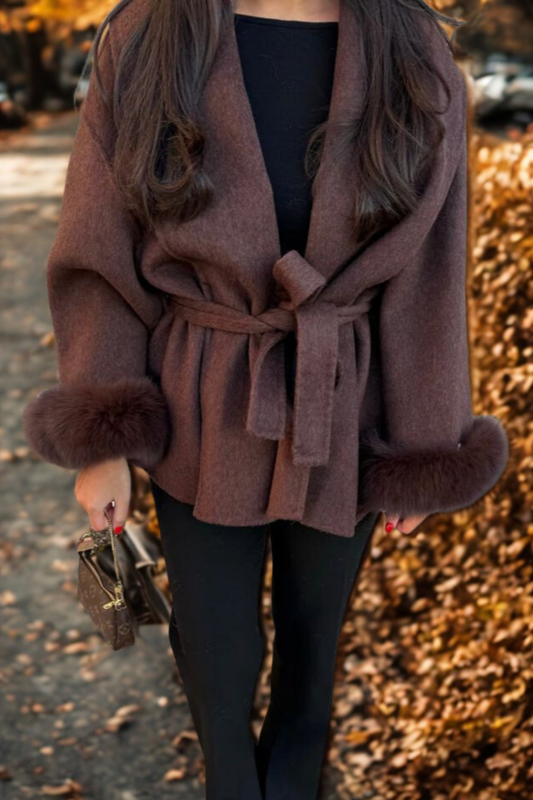 Elara · Manteau en Fourrure à Manches