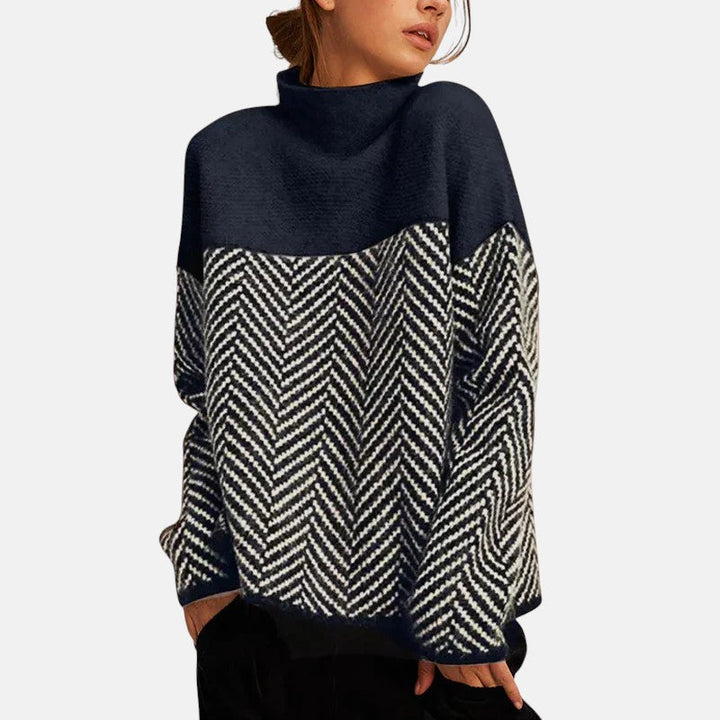 Elara · Pull en coton à col montant