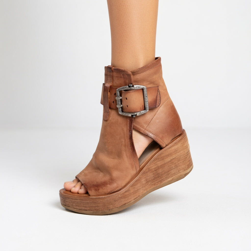 Sara | Bottines Ouvertes avec Talon au Design Moderne