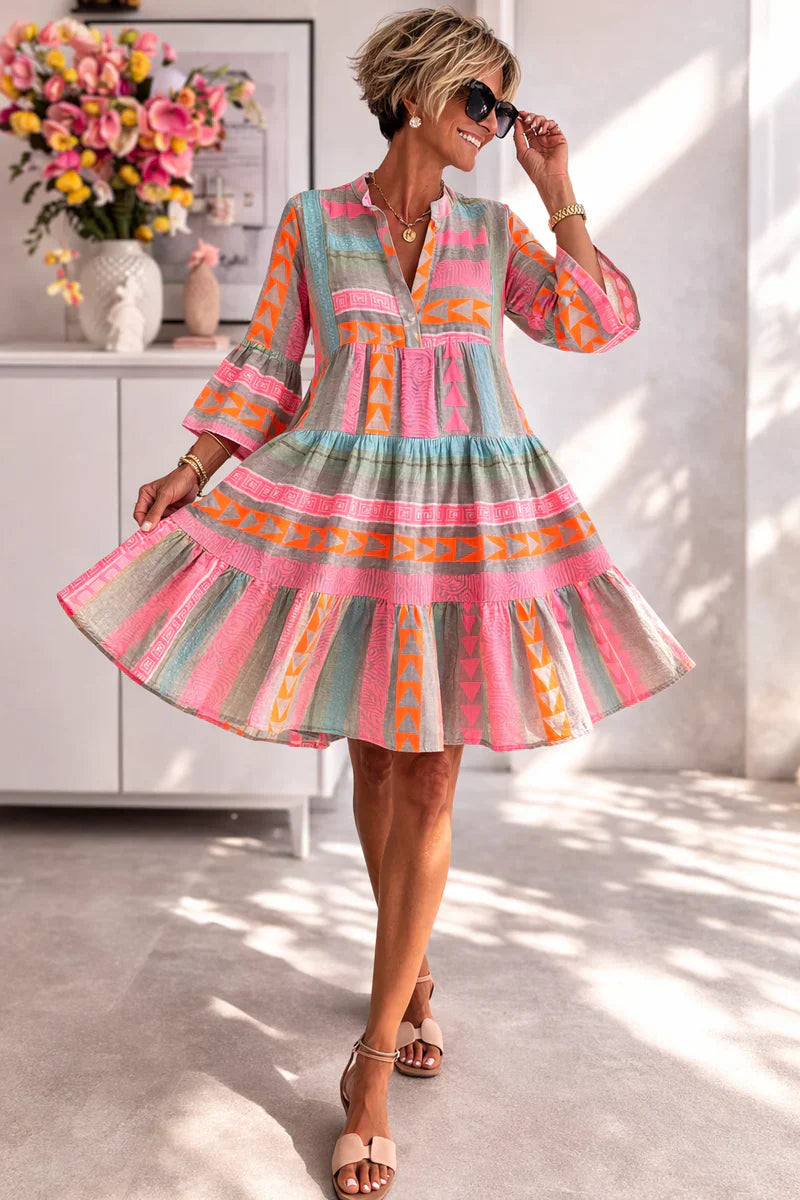 NOVA | Robe midi vivante avec un confort aérien pour le week-end