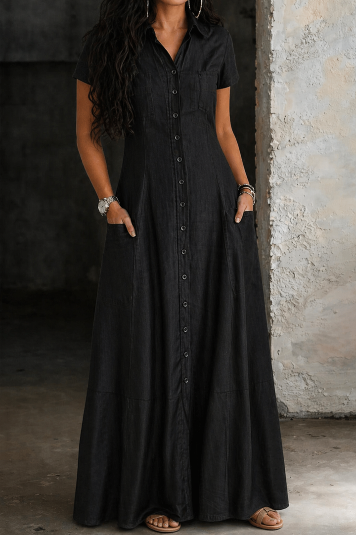Hera | Robe en Denim Longue