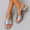 Serena | Sandales Argent Été