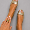 Adelina | Sandales Dorées Confort Chic