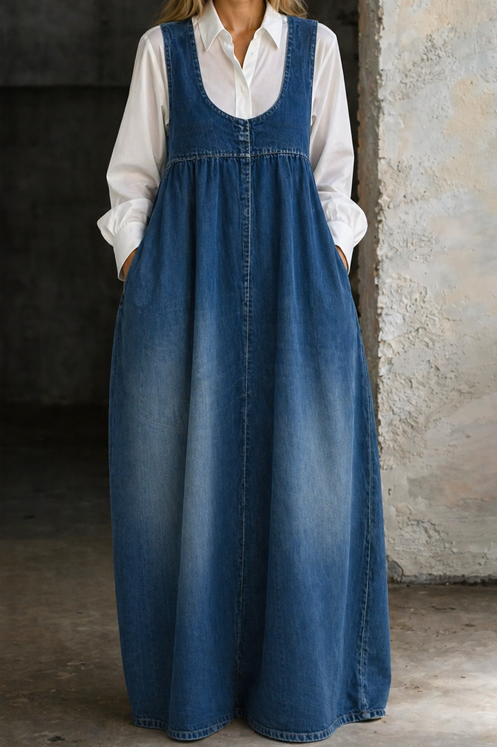 Veronica | Robe en denim décontractée