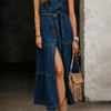 Madison | Robe en denim avec patte de boutonnage