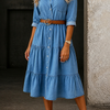 Barbara | Robe en denim décontractée et élégante