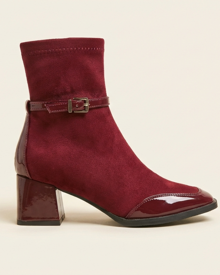 Avenor - Bottines en effet daim avec boucle