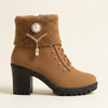 Elena - Bottes à talon épais et chaudes