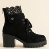 Tania - Bottines avec dentelle et talon épais