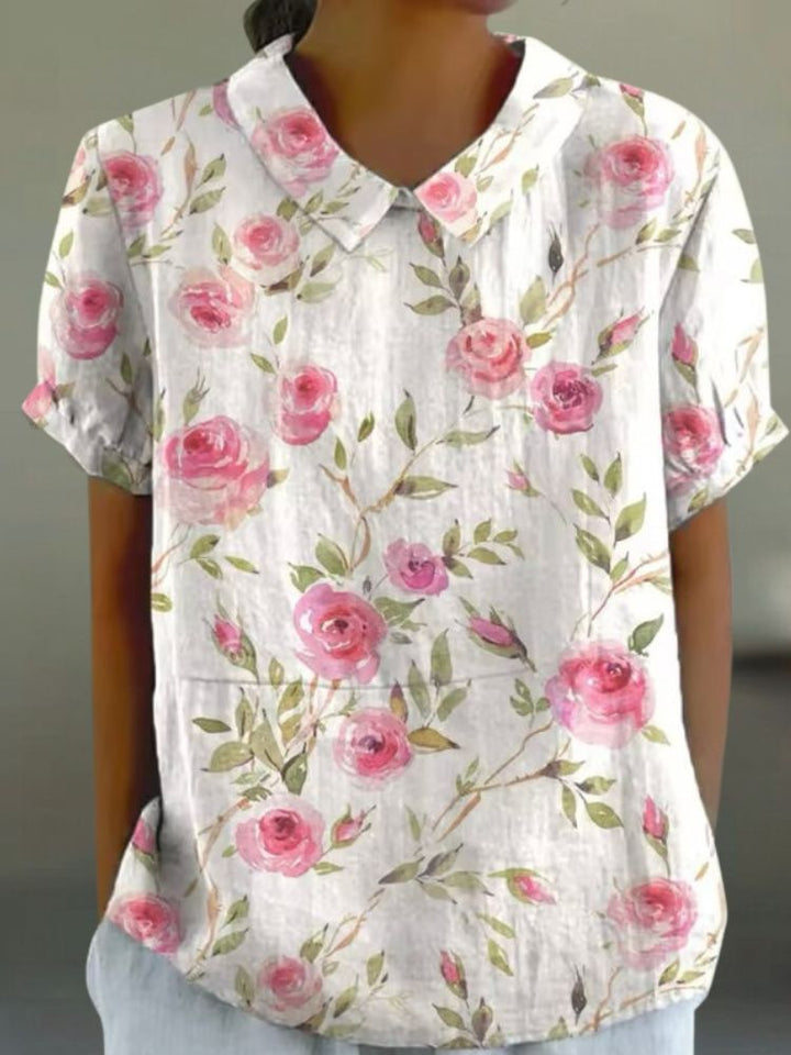 Elara · Élégante Blouse Fleurie