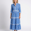 Ysolde | Robe midi à manches trois-quarts avec motif chaîne