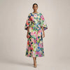 CLEMENTINE | Robe Midi Florale avec taille sculptée et élégance aérienne