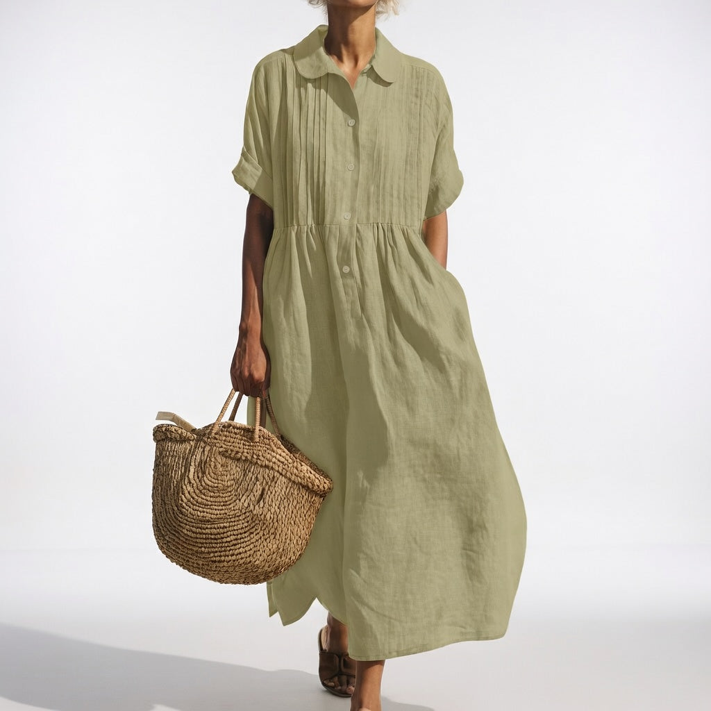 Lysandra | Robe chemise d'été fluide