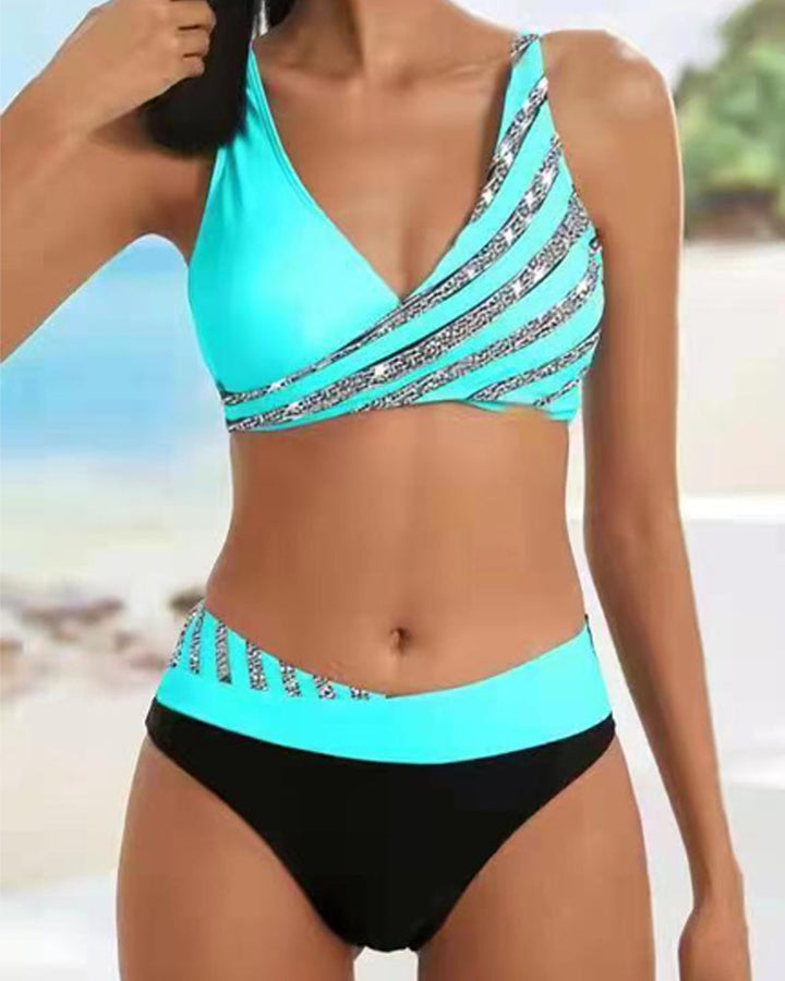 Mona - Bikini Imprimé aux Couleurs Chaudes