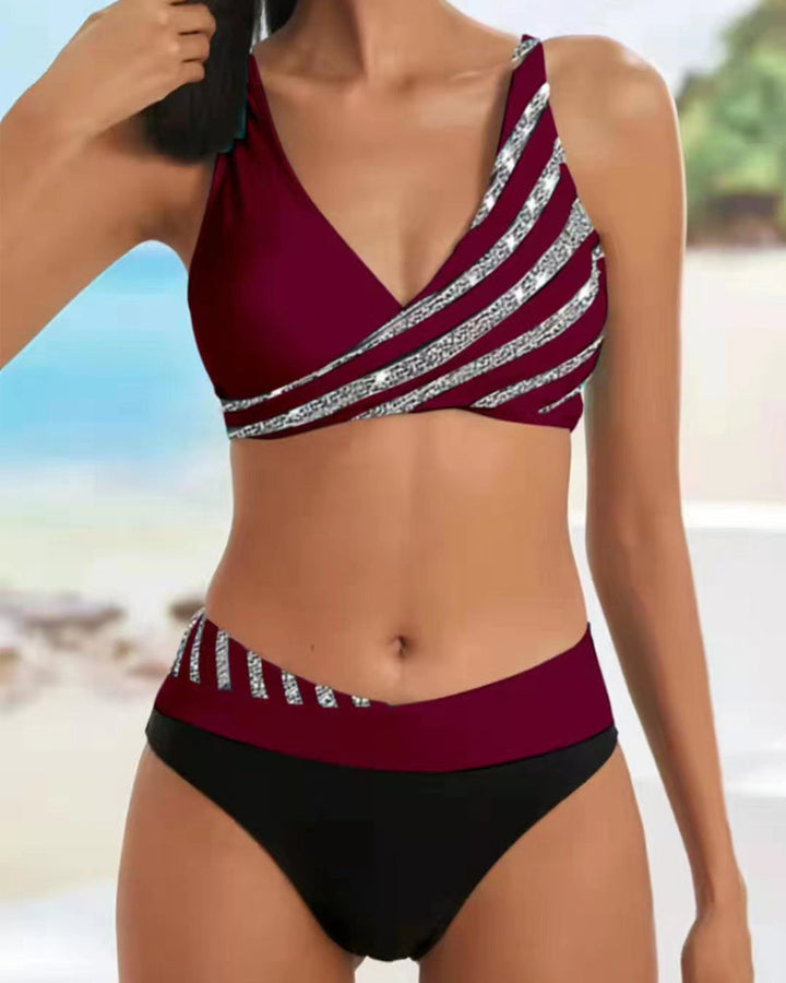 Mona - Bikini Imprimé aux Couleurs Chaudes
