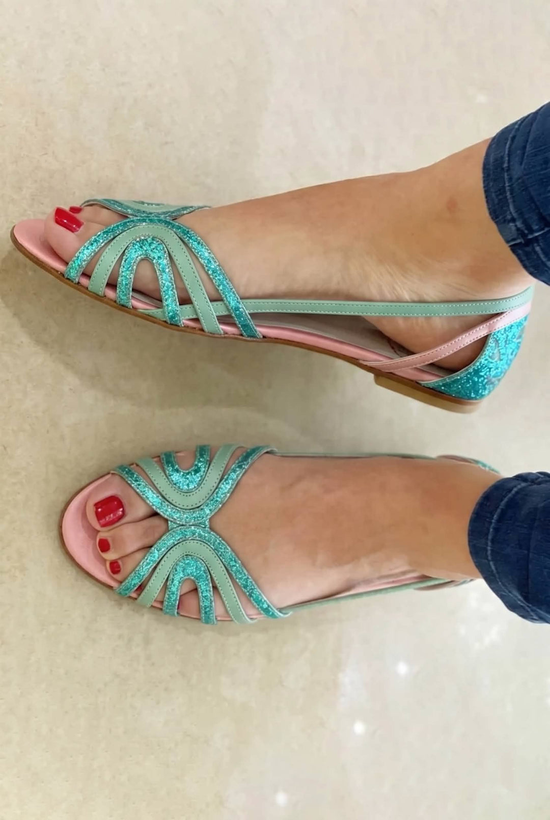 Eleonora | Sandales Dorées Lumière d'Été