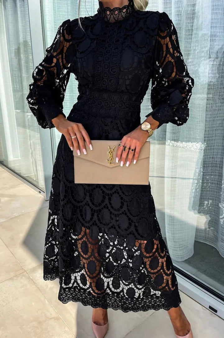 Eloah™ | Robe Midi en Dentelle Élégante