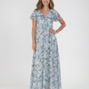 Ismeria | Robe Maxi en Chiffon Floral