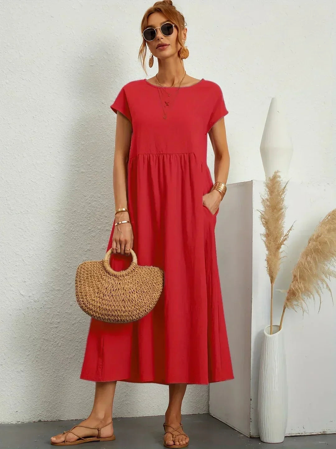 HEIKE | ROBE MIDI FLUIDE D'ÉLÉGANCE INTEMPORELLE