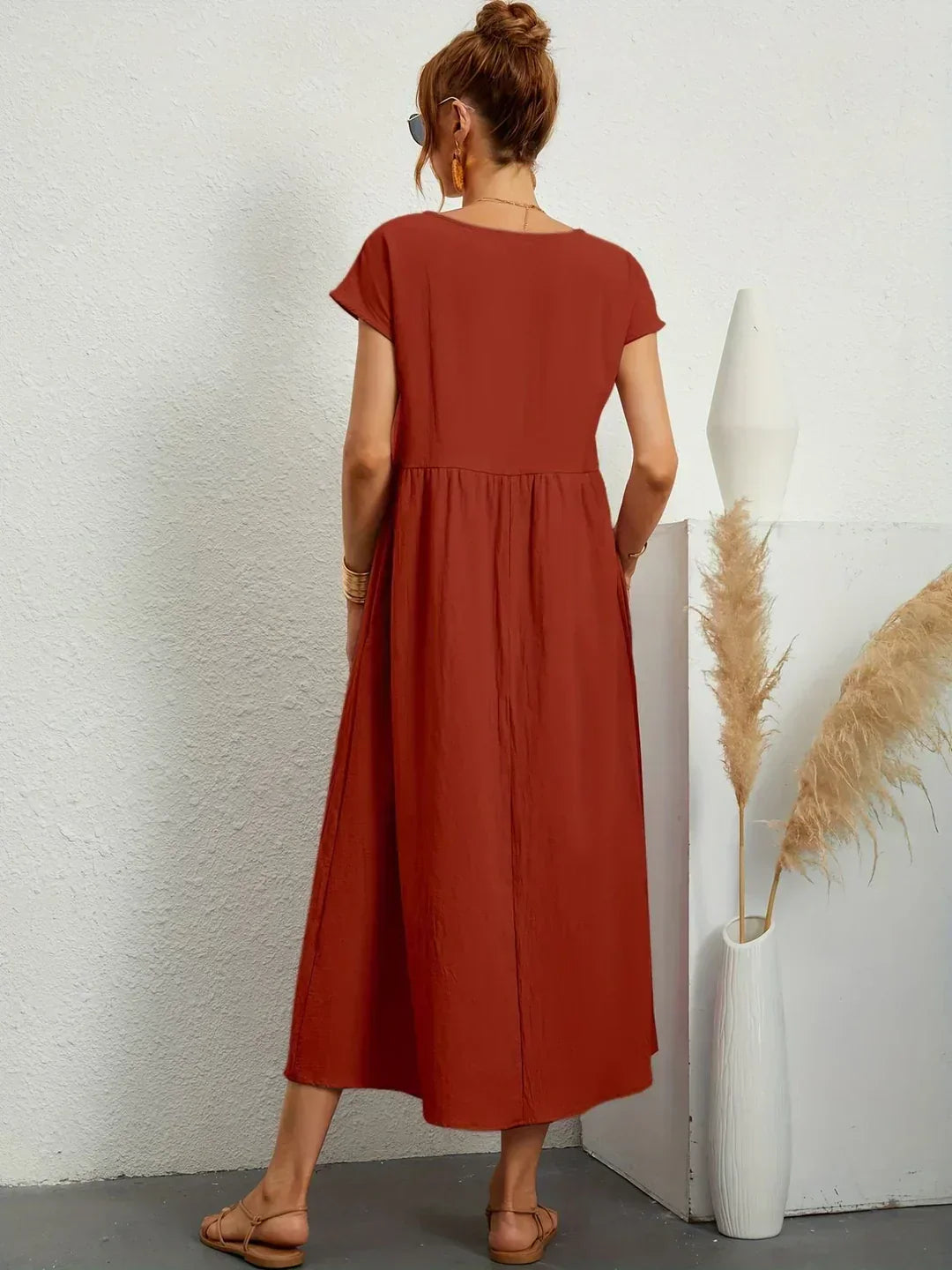 HEIKE | ROBE MIDI FLUIDE D'ÉLÉGANCE INTEMPORELLE