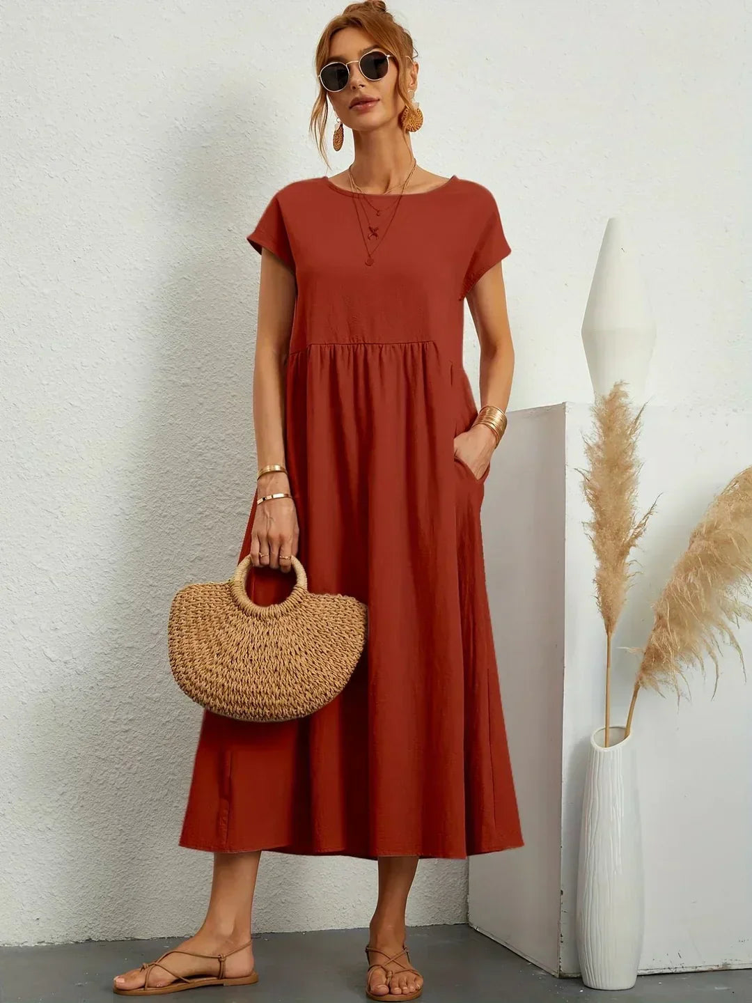 HEIKE | ROBE MIDI FLUIDE D'ÉLÉGANCE INTEMPORELLE