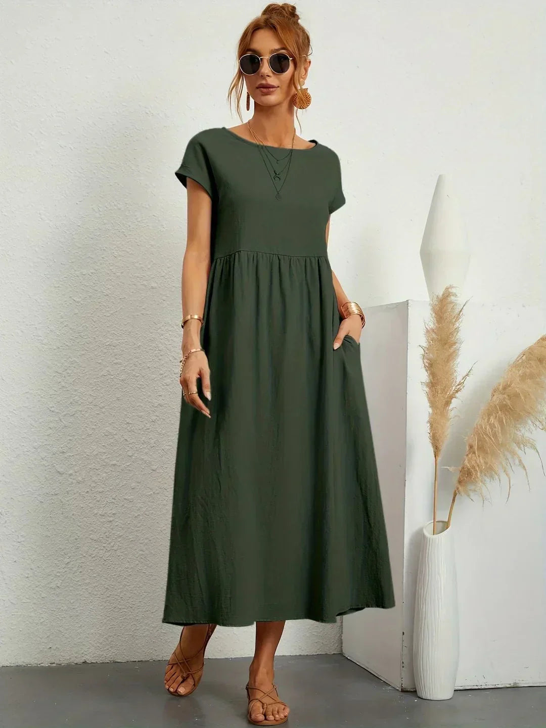 HEIKE | ROBE MIDI FLUIDE D'ÉLÉGANCE INTEMPORELLE