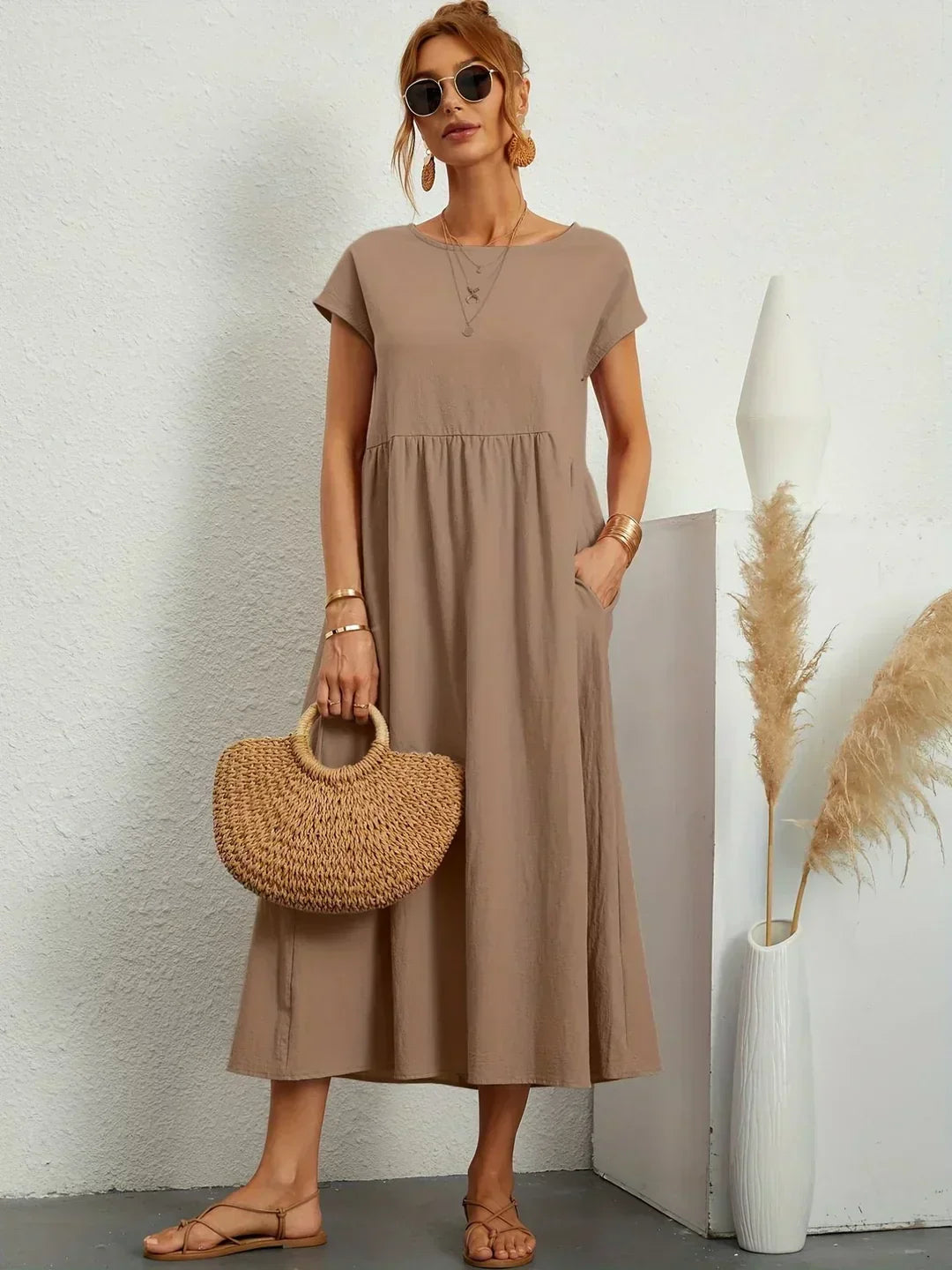 HEIKE | ROBE MIDI FLUIDE D'ÉLÉGANCE INTEMPORELLE