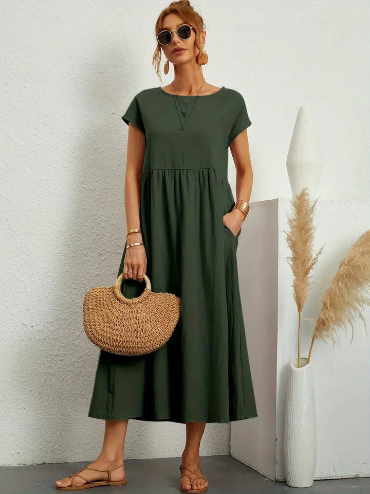 HEIKE | ROBE MIDI FLUIDE D'ÉLÉGANCE INTEMPORELLE