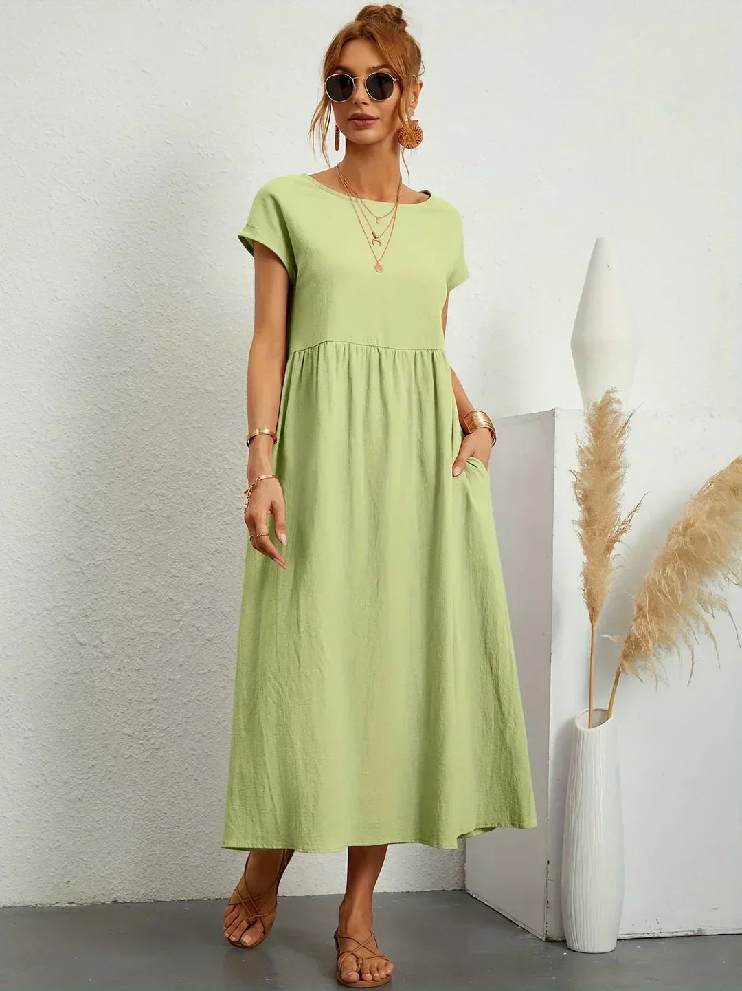 HEIKE | ROBE MIDI FLUIDE D'ÉLÉGANCE INTEMPORELLE