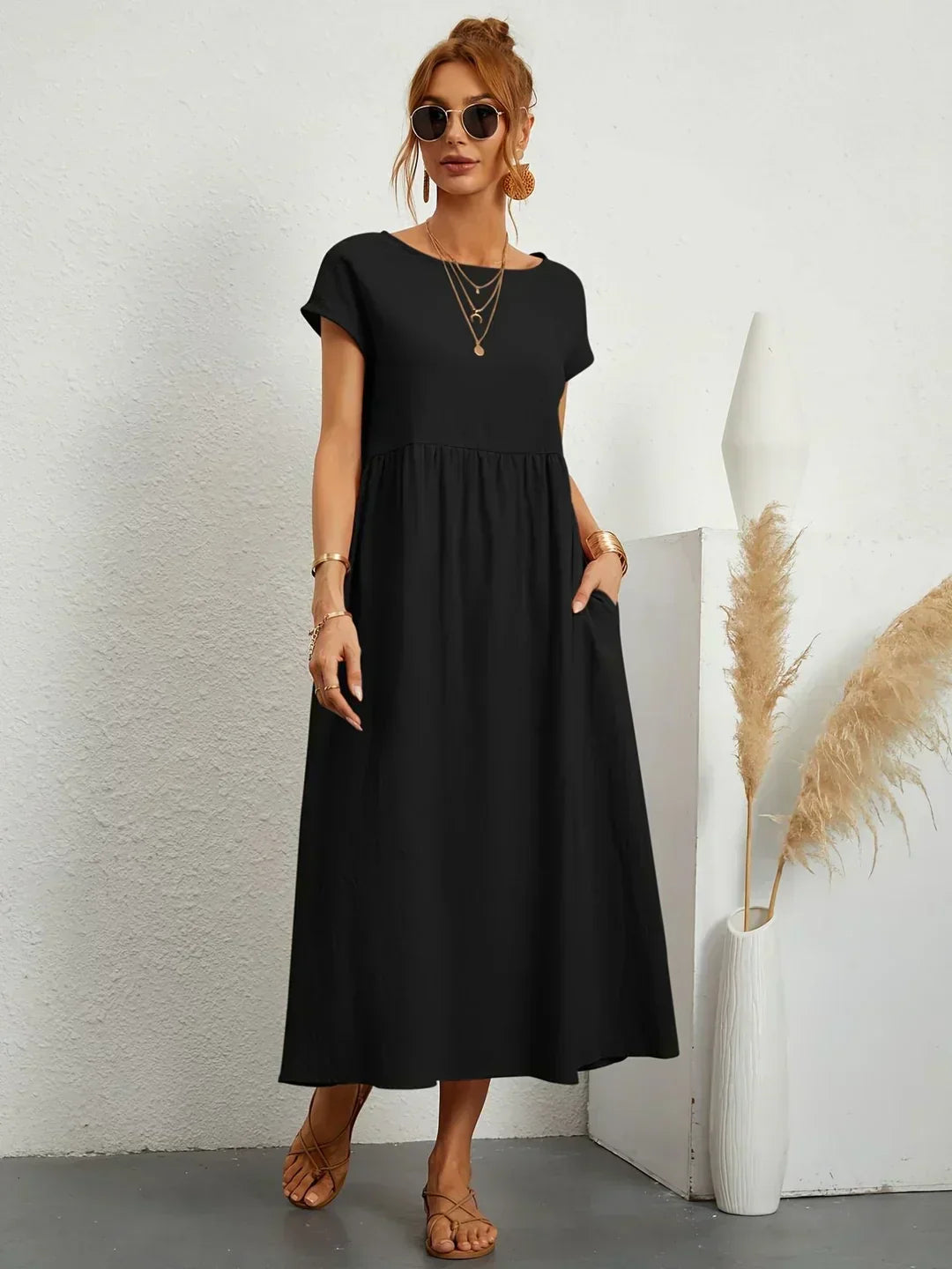 HEIKE | ROBE MIDI FLUIDE D'ÉLÉGANCE INTEMPORELLE