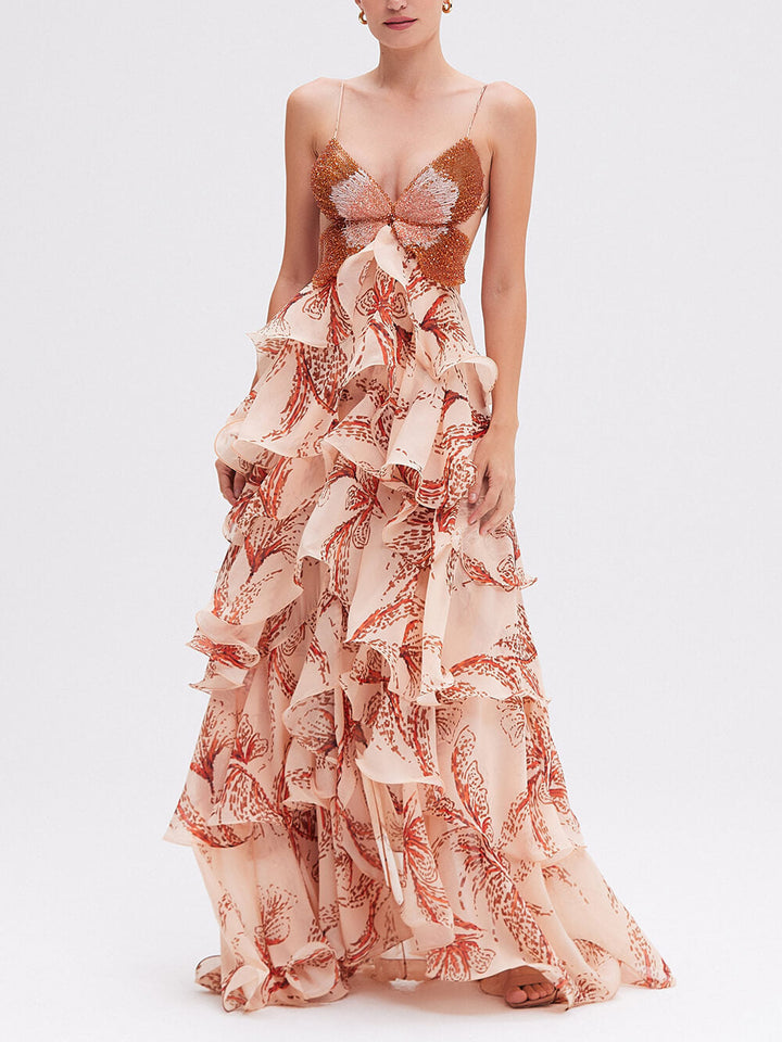 La Scintilla | Robe Maxi Papillon Signature