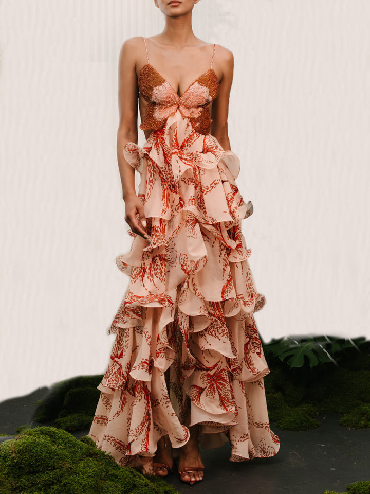 La Scintilla | Robe Maxi Papillon Signature