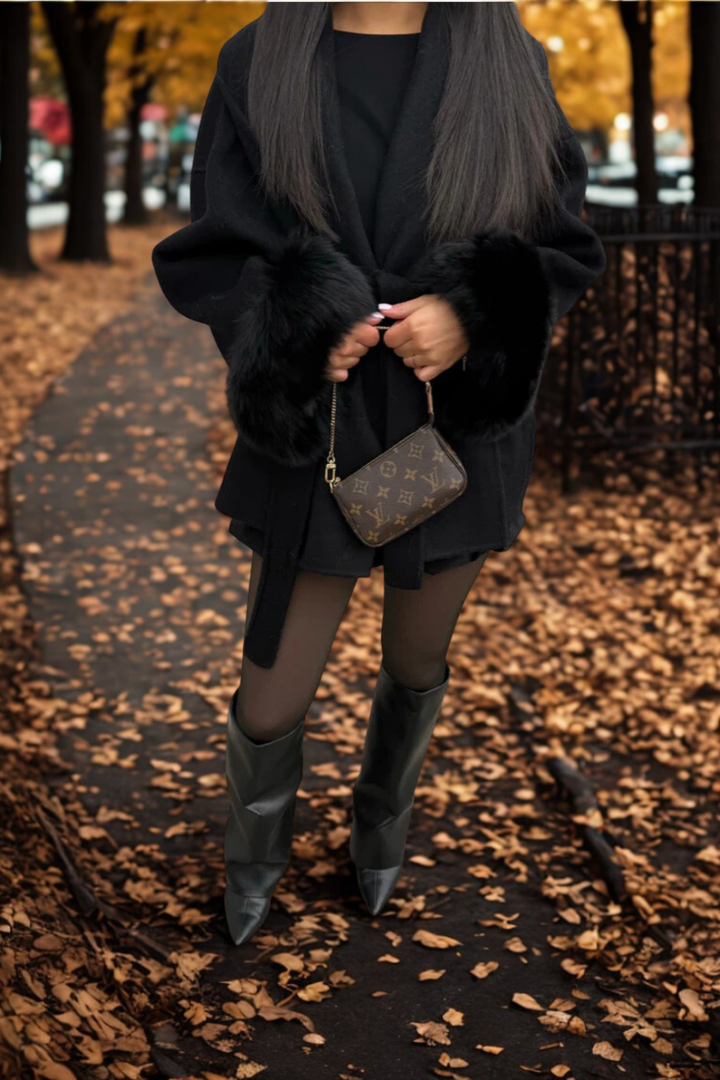 Elara · Manteau en Fourrure à Manches