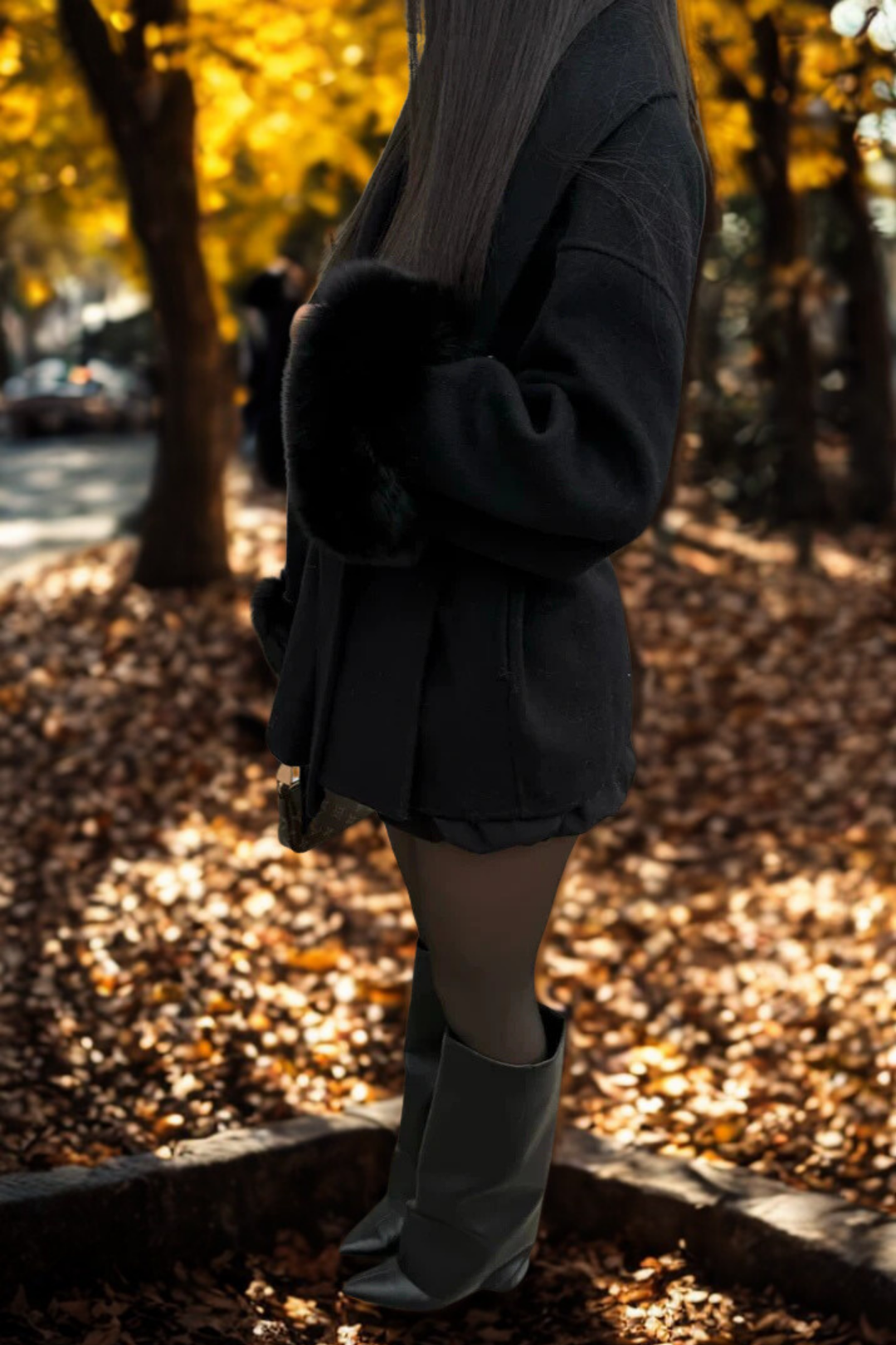 Elara · Manteau en Fourrure à Manches