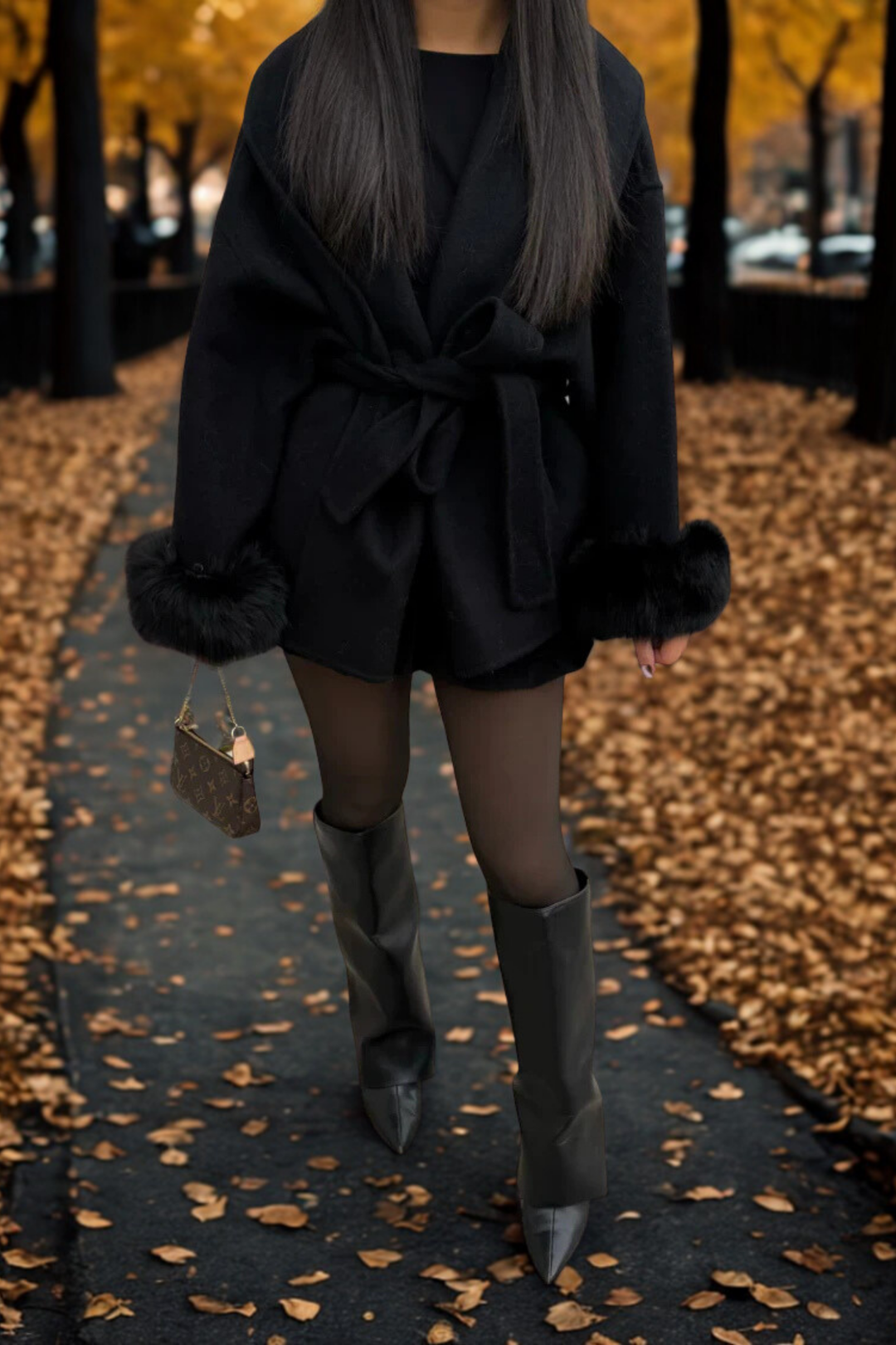 Elara · Manteau en Fourrure à Manches