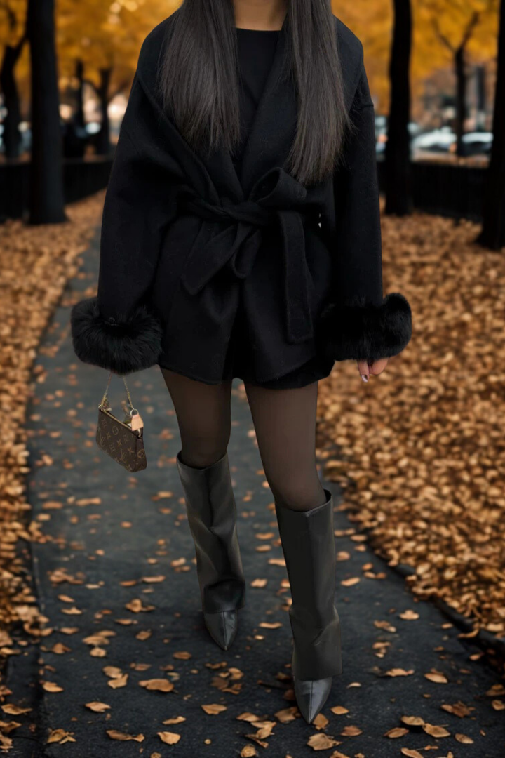 Elara · Manteau en Fourrure à Manches
