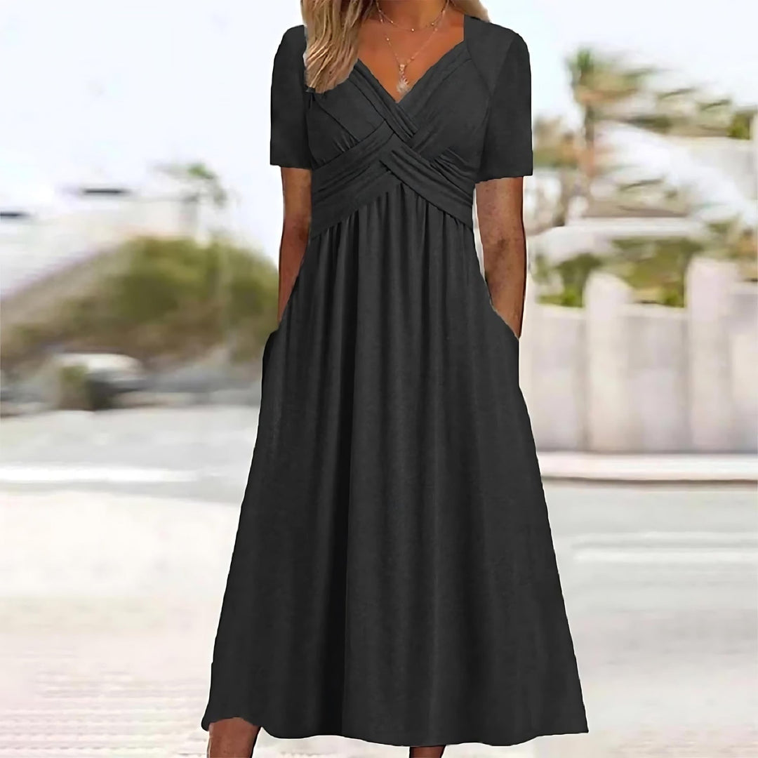 ISADORA | ROBE MIDI ÉLÉGANTE EN A