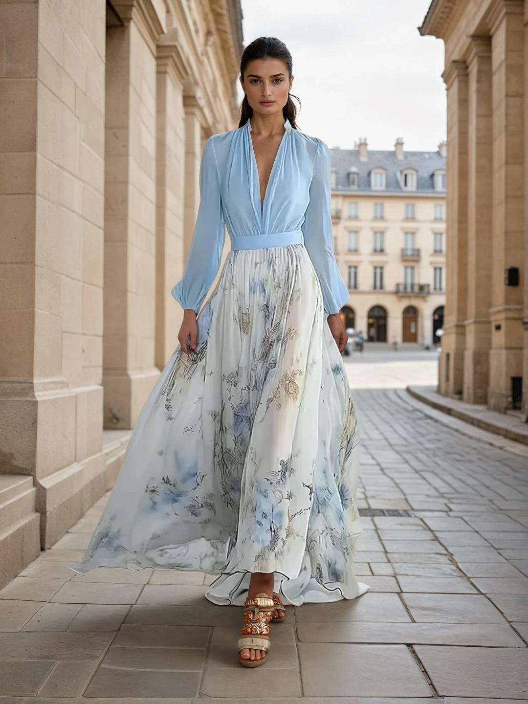 Peniel™ | Élégante Robe Maxi Fleurie