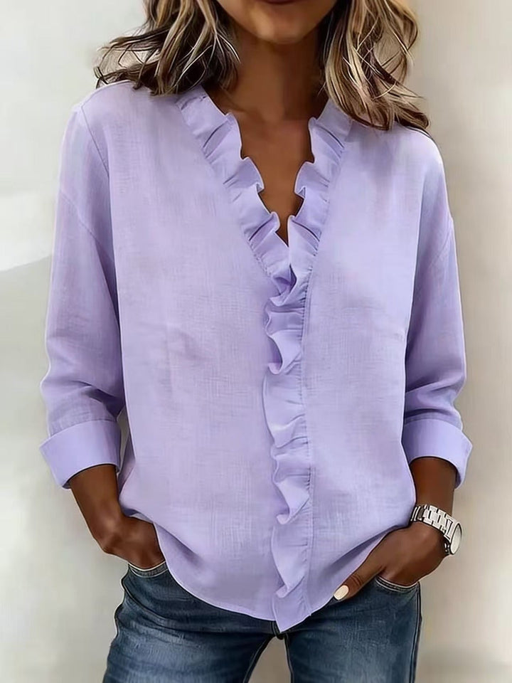 Elara · Blouse Élégante à Volants Claire