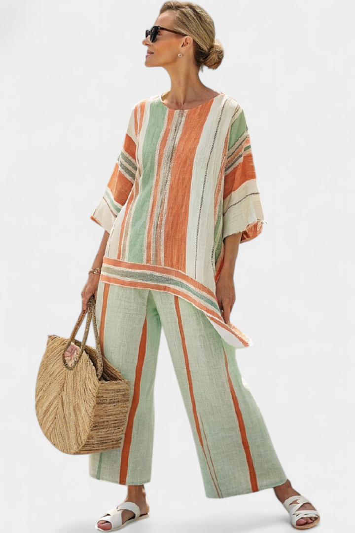 Bellmere | Haut Asymétrique Élégant & Pantalons à Jambes Amples