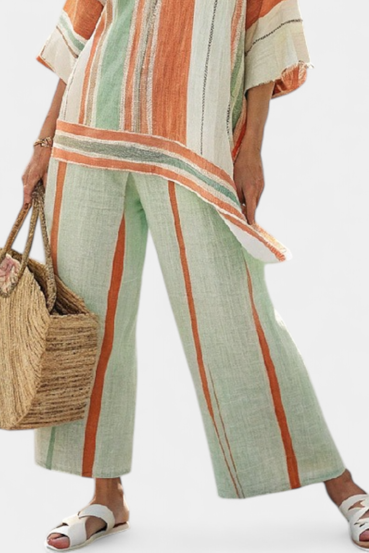 Bellmere | Haut Asymétrique Élégant & Pantalons à Jambes Amples