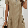 MARIELLA | Robe d'été avec fermeture éclair élégante, poches pratiques et confort quotidien
