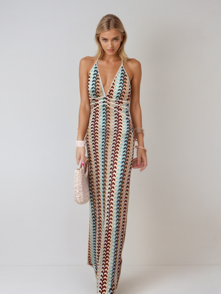 Naama-Lee™ | Robe Maxi Sans Dos avec Décolleté en V