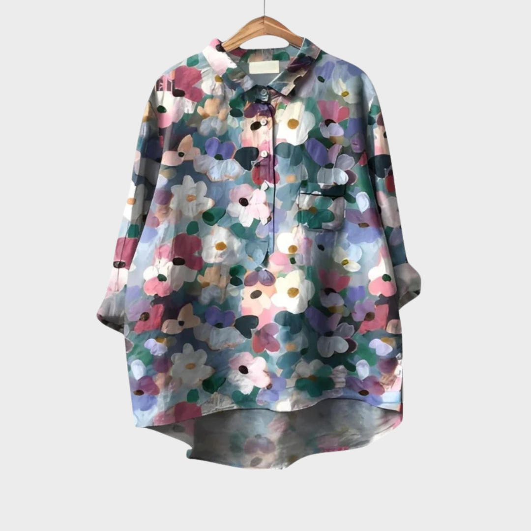 Elise | Blouse d'été en lin élégante