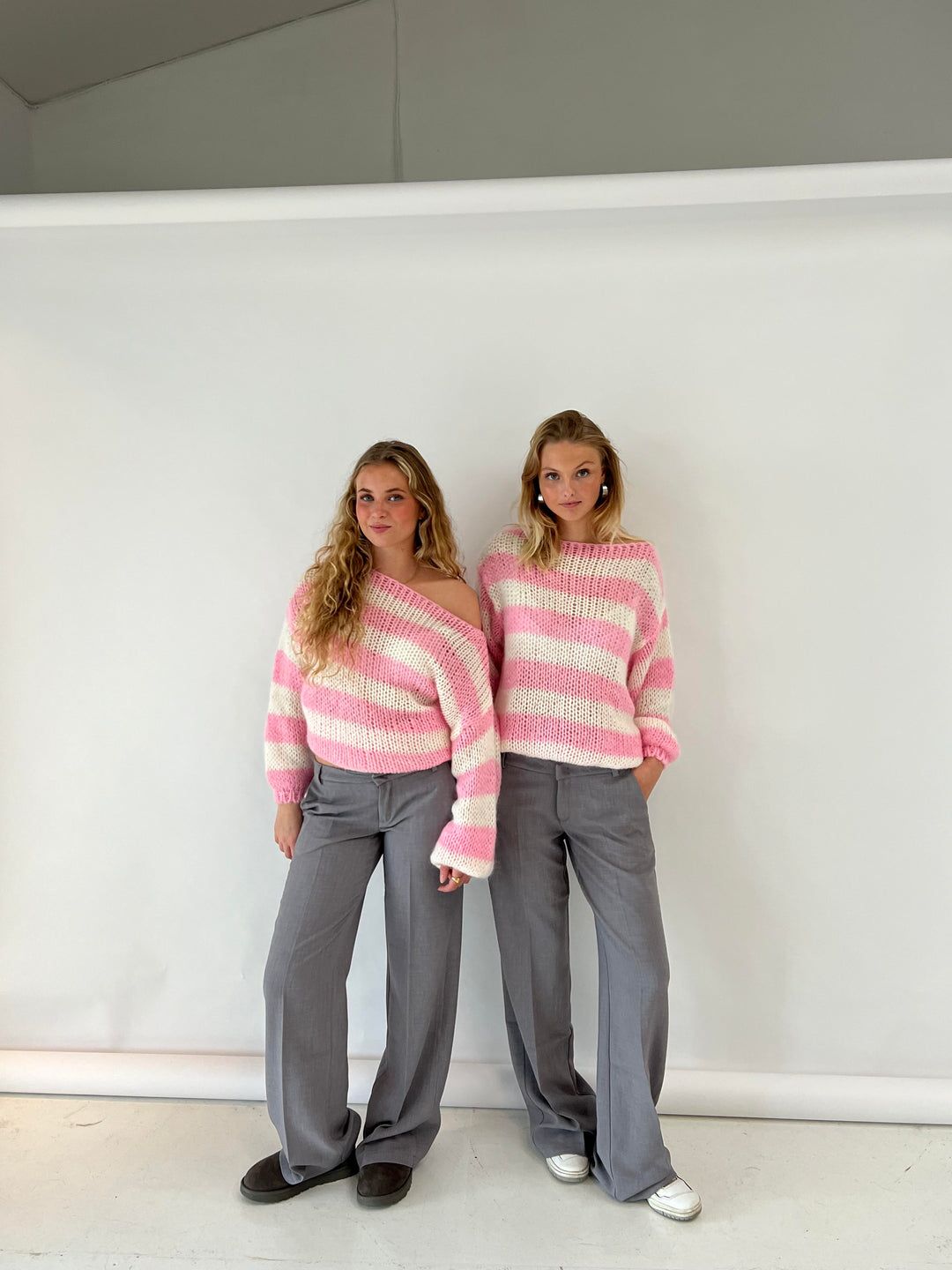 Elara · Pull Tricot Rayé Oversize