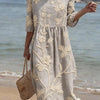 Robe décontractée pour femme avec imprimé floral.