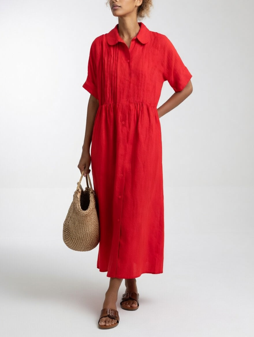 Lysandra | Robe chemise d'été fluide