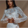 Elara · Ensemble en Crochet Fleuri avec Jupe Longue