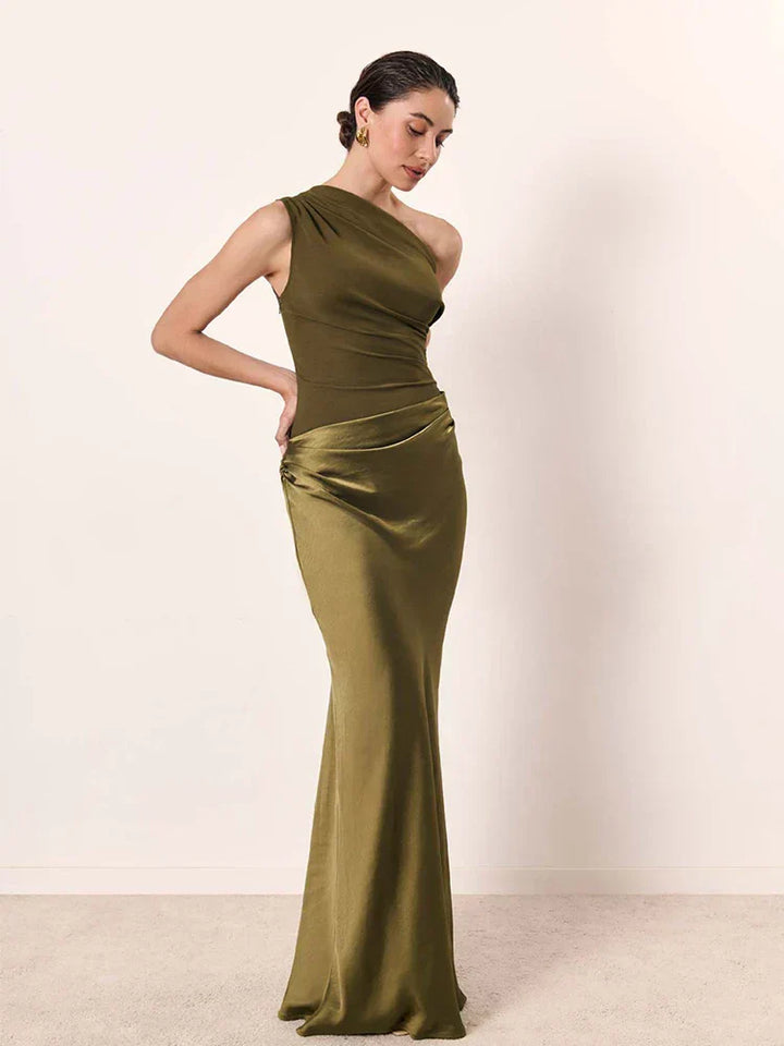 Luna™ | Robe Maxi en Satin avec Fente