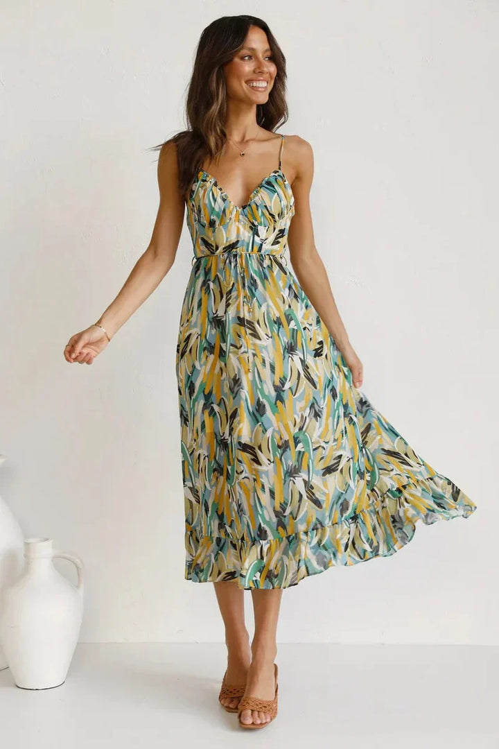GABRIELLA | Robe d'été imprimée avec un confort frais et un style ensoleillé